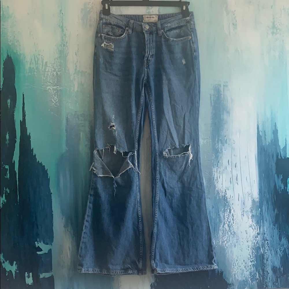 Free People Destroyed Bellbottoms